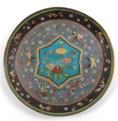 Cloisonné-Teller, - Antiques and Paintings