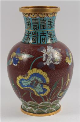 Cloisonné-Vase, - Antiques and Paintings