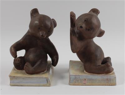 1 Paar Bärenbuchstützen, - Antiquitäten & Bilder