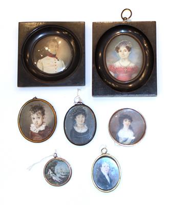 Konvolut Miniaturen, 1800-1900 - Antiques and Paintings