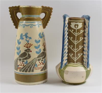 2 Jugendstil-Vasen, - Antiques and Paintings