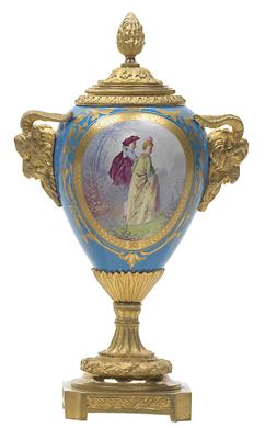 Deckel-Vase als Kerzenhalter mit "bronze doré"Montierung, - Antiquariato e Dipinti