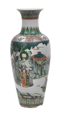 Famille Verte Vase, - Antiques and Paintings