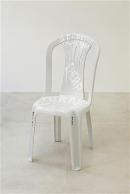 "Respect Cheap Furniture"Stuhl, - Saisonabschluß-Auktion Bilder Varia, Antiquitäten, Möbel, Teppiche und Design