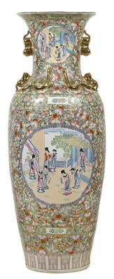 Famille Rose-Bodenvase, - Antiques and Paintings