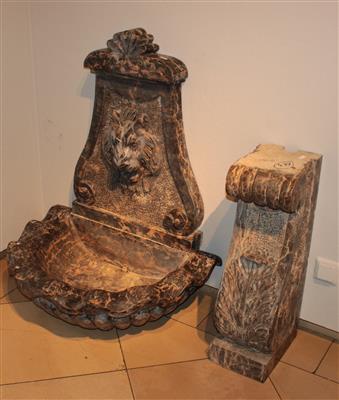 Wandbrunnen, - Saisonabschluß-Auktion Bilder Varia, Antiquitäten, Möbel, Teppiche und Design