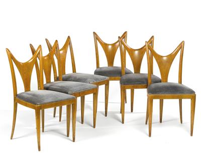 6er Set Stühle, - Saisoneröffnungs-Auktion Antiquitäten, Bilder, Design