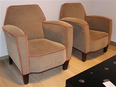 Paar Art Deco- Fauteuils, - Saisoneröffnungs-Auktion Antiquitäten & Bilder & Möbel und Design