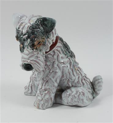 Sitzender Foxterrier, - Antiques and Paintings