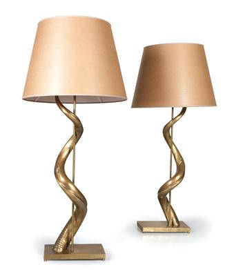 A pair of large table and console lamps, - Selected by Hohenlohe