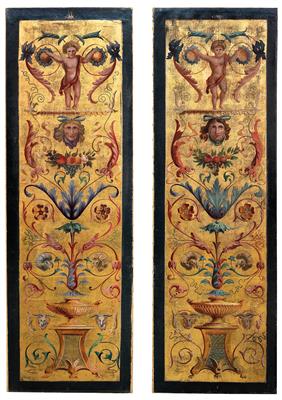 A pair of Neo-Classical decorative panels in Pompeian style, - Selected by Hohenlohe