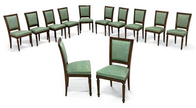 A set of 12 chairs, - Selected by Hohenlohe