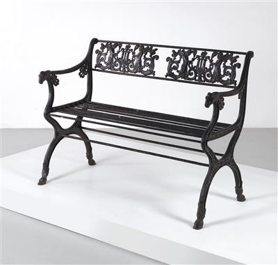 A settee / garden bench, - Selected by Hohenlohe