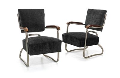 Two tubular steel chairs, - Selected by Hohenlohe