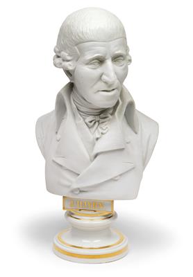 Joseph Haydn Büste, - Möbel und dekorative Kunst, Skulpturen und Antiquitäten, Glas und Porzellan