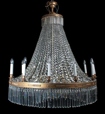 A large Lobmeyr Empire-style chandelier, - Oggetti d'arte - Mobili, sculture, vetri e porcellane