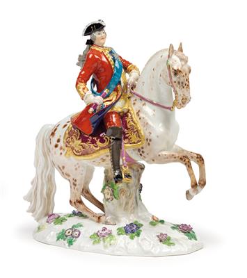 König August III. zu Pferd, - Möbel und dekorative Kunst, Skulpturen und Antiquitäten, Glas und Porzellan