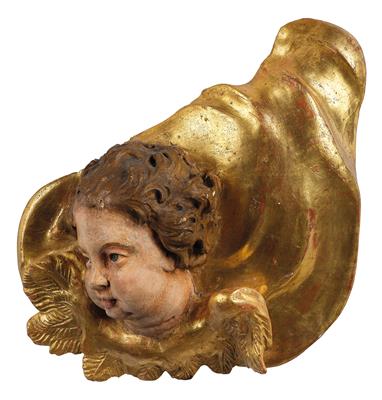 A Baroque Angel’s Head on a Cloud, - Asian Art, Works of Art and Furniture
