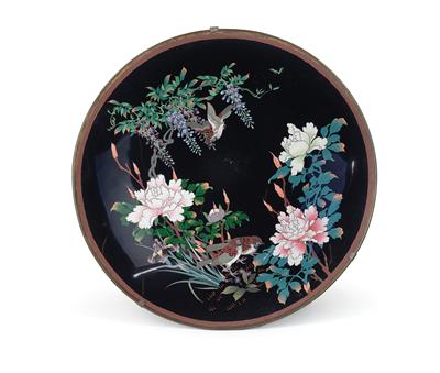 Cloisonnételler, Japan, Meiji Zeit - Asiatika, Antiquitäten & Möbel