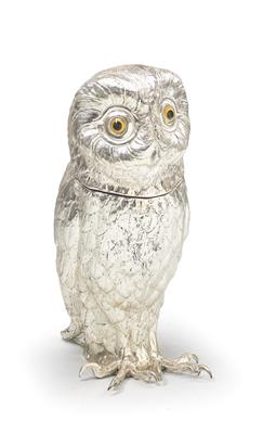 An Ice Bucket / Wine Cooler in the Form of an Owl, Franco Lapini, - Antiquariato e mobili