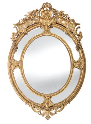 An Elegant Historicist Salon Mirror, - Asian Art, Works of Art and Furniture