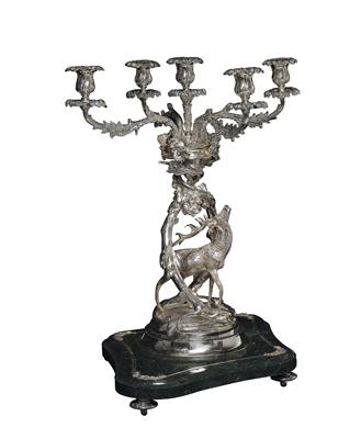 A Five-Arm Candelabrum with Deer, - Asian Art, Works of Art and Furniture