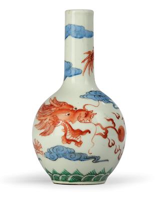 A Small Vase with a Dragon, - Asian Art, Works of Art and Furniture