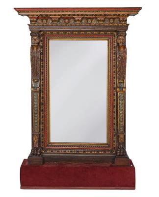 A Wall Mirror on Chest in the Style of the Italian Renaissance, - Starožitnosti