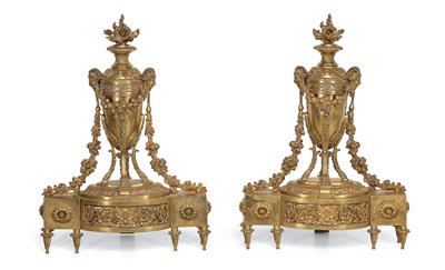 Paar Kaminböcke im Louis XVI- Stil, - Asiatika, Antiquitäten & Möbel