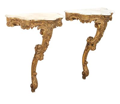 A Pair of Console Tables - Asian Art, Works of Art and Furniture