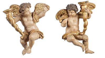 A Pair of Light-Bearing Angels, - Antiquariato e mobili