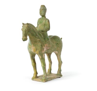 A Horse with Equestrian, China, Tang Dynasty - Asian Art, Works of Art and Furniture