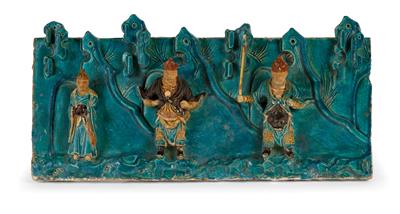 A ‘Sancai’ Glazed Ceramic Relief, China, Ming Dynasty - Asian Art, Works of Art and Furniture