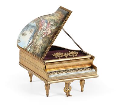 An Enamel Paintwork Musical Mechanism, “Grand Piano” - Starožitnosti