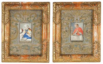 Two Pictures on Vellum, - Antiquariato e mobili