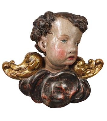 A Baroque angel’s head, - Asiatics, Works of Art and furniture