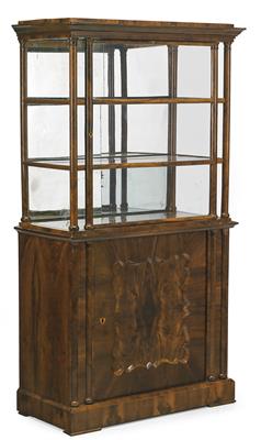 A Biedermeier display cabinet, - Asiatics, Works of Art and furniture
