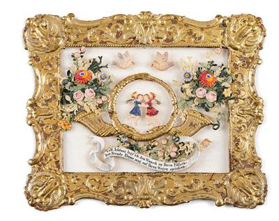 A Biedermeier greeting card, - Asiatics, Works of Art and furniture