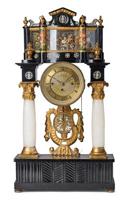 A Biedermeier portal clock with musical mechanism - Nábytek