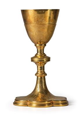 A chalice with paten from Budapest, - Asiatics, Works of Art and furniture