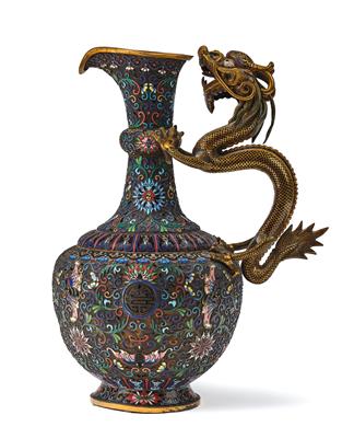 Champlevé Kanne, China, 19. Jh., - Asiatika, Antiquitäten und Möbel