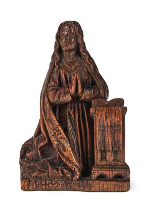 A Gothic Saint Mary, - Asiatics, Works of Art and furniture