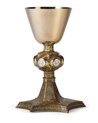 A Gothic chalice, - Asiatics, Works of Art and furniture
