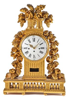 A large Josephinian commode clock from Vienna - Asiatics, Works of Art and furniture