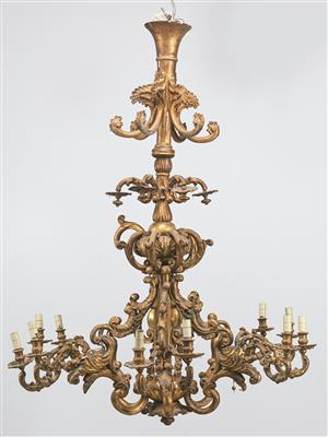 A large palace chandelier, - Mobili