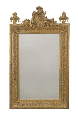 A historicist wall mirror, - Asiatics, Works of Art and furniture