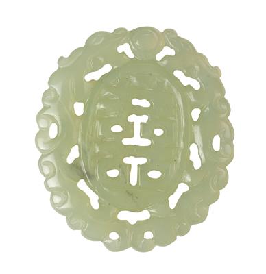 Jade carving, - Asiatics, Works of Art and furniture