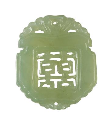 Jade carving, - Asiatics, Works of Art and furniture