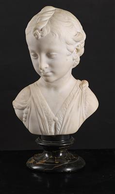 A child’s bust, - Asiatics, Works of Art and furniture