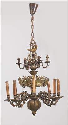 A metal chandelier, - Nábytek
